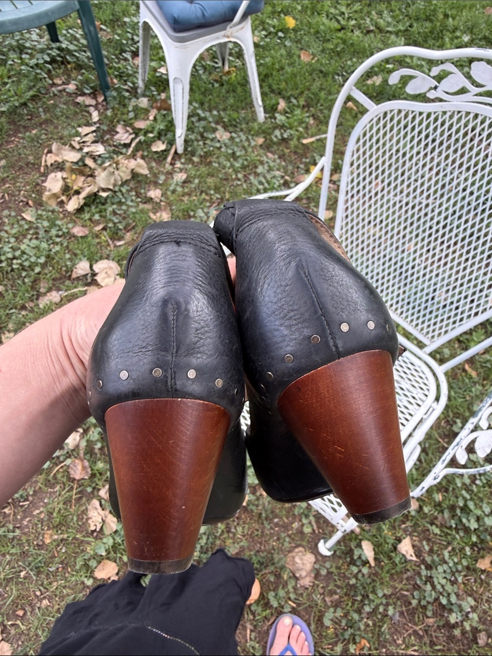 Frye leather sandals heels coral crisscross - Picture 3 of 4